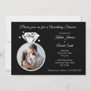 Invitation Photo Wedding shower Diamond Ring 