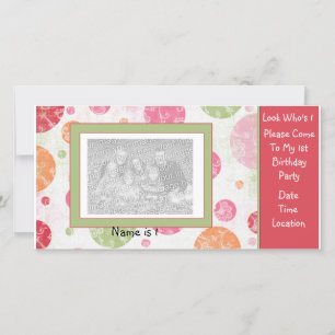 Invitation PhotoCard 1er anniversaire