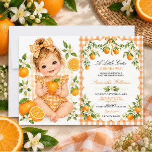 Invitation Photographie de Baby Shower Little Cutie au Citrus
