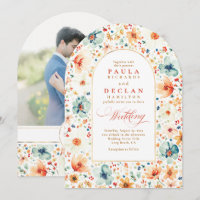 Photographie de l'arche de mariage de jardin flora
