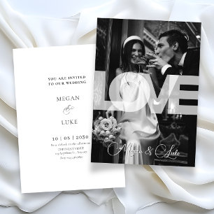 Invitation Photographie de mariage en typographie de styliste