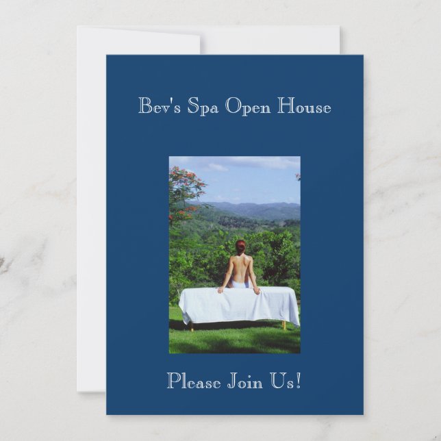 Invitation Photographie de massage extérieur (Devant)