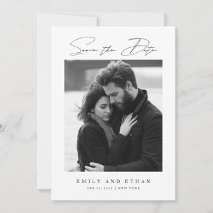 Invitation Photographie du Mariage de code QR noir et blanc E