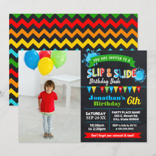 Invitation Photographie du tableau noir d'anniversaire des gl