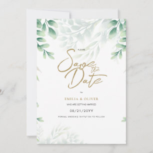 Invitation Photographie Mariage Sauvez la date Rustique Botan
