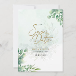 Invitation Photographie Mariage Sauvez la date Rustique Botan