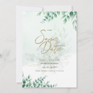 Invitation Photographie Mariage Sauvez la date Rustique Botan