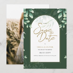 Invitation Photographie Mariage Sauvez la date Rustique Botan
