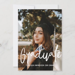 Invitation Photographie minimaliste de la fête de graduation 
