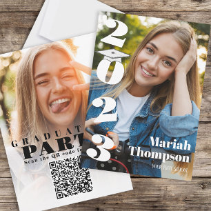 Invitation Photographie moderne Typographie noir et blanc