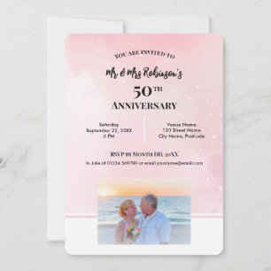 Invitation Photographie personnalisée pour 50e anniversaire d