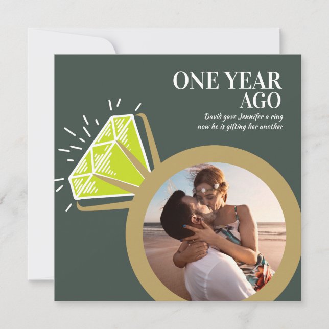 Invitation photos de bague péridot pour la fête du 1er annive (Devant)