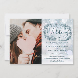 Invitation Photos De Foliage D'Hiver Tout En Un Mariage
