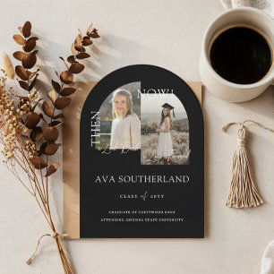 Invitation Photos de la fête de graduation minimale d'alors e