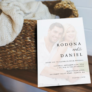 Invitation Photos de mariage minimalistes modernes
