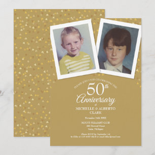 Invitation Photos d'enfance pour un 50ème anniversaire de mar