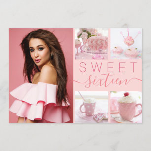 Invitation Photos Instagram rose sweet sixteen