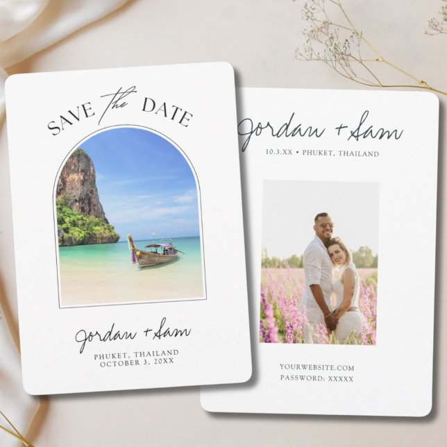 Invitation Phuket Mariage Thaïlande Enregistrer la date (Phuket Wedding Thailand Save the Date Invitation
)