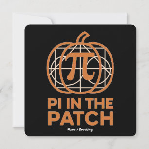Invitation Pi dans le Patch Minimal Pumpkin Pi Conception Mat
