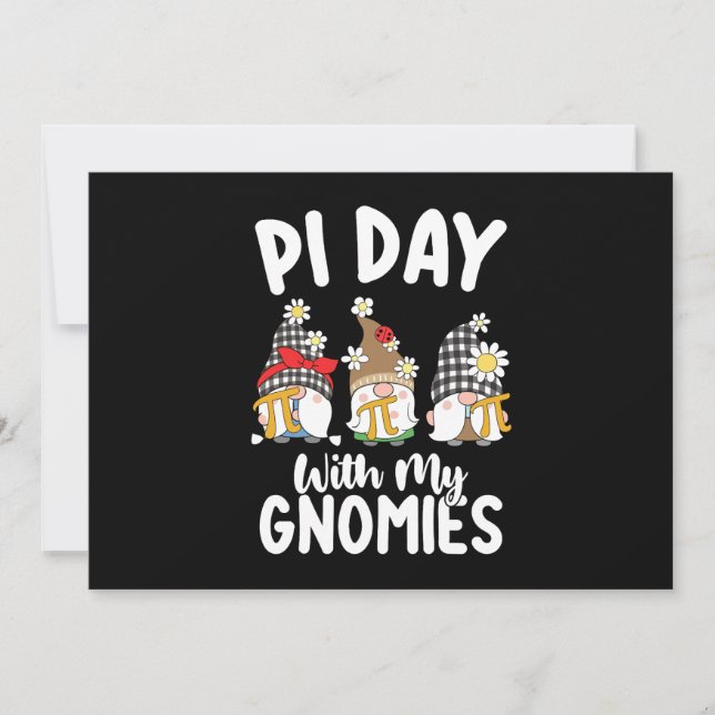 Invitation Pi Day Avec Mes Gnomes Drôle Mathématiques Mathéma (Devant)