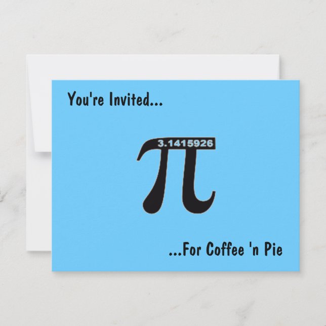 Invitation Pi Day Coffee & Pi ~ Personnaliser (Devant)