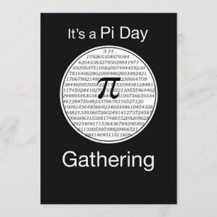 Invitation Pi Day Party Circle, personnalisable