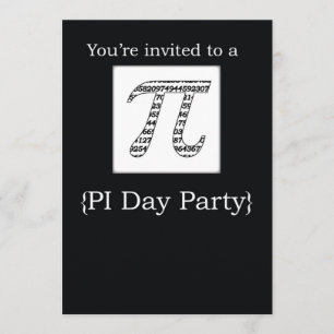 Invitation Pi Day Party Noir