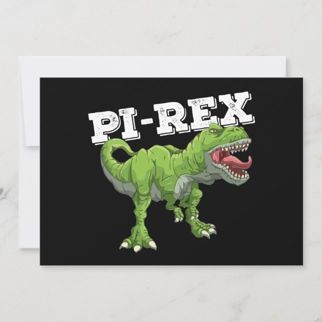 Invitation Pi Rex Day Dinosaure Mathématiques mathématiques (Devant)