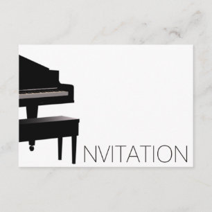 Invitation Piano Concert Festival Minimalimalims Vip Black Bl