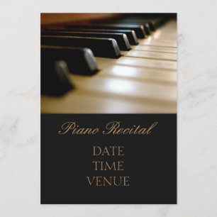 Invitation Piano Considérant de performance élégante