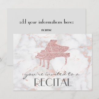 Invitation piano élégant récital