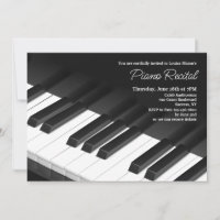 Invitation Piano Keys