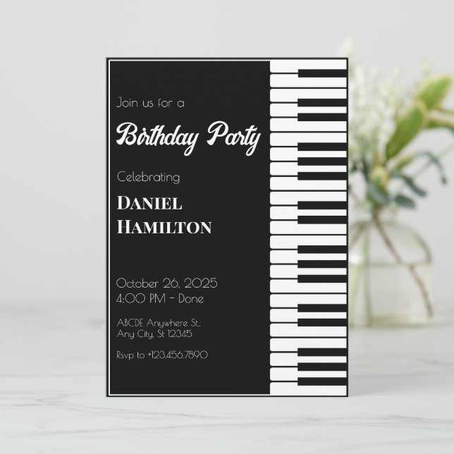 Invitation Piano moderne  (Debout devant)