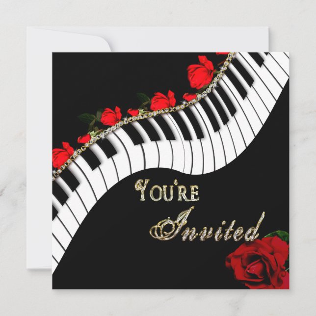 Invitation Piano/Mujsical - Polyvalent (Devant)