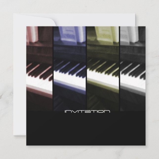 Invitation Piano/musique d'Invitation-Faire-part de la vie (Devant)