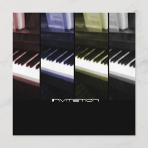 Invitation Piano/musique d'Invitation-Faire-part de la vie