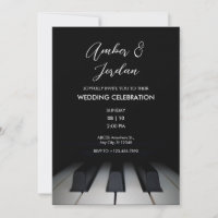 Piano noir moderne simple mariage