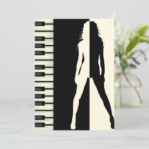 Invitation Piano Woman