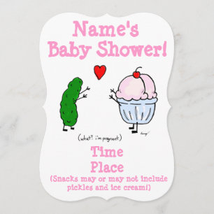 Invitation Pickle aime le Baby shower de glace Crème Invitati