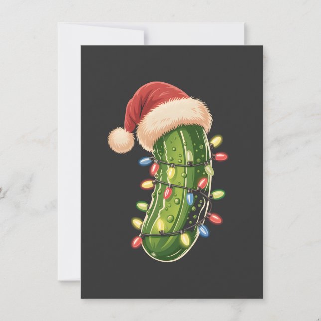 Invitation Pickle de Noël Pickle dans la lumière de Noël Pick (Devant)