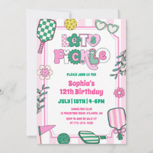 Invitation Pickle Girls Pickleball Anniversaire