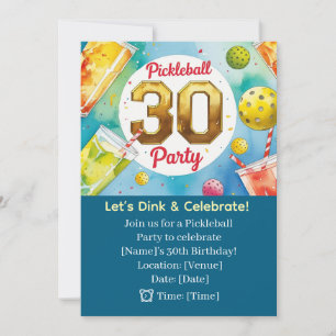 Invitation Pickleball 30th Birthday Party