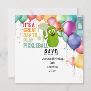Invitation Pickleball Anniversaire Enregistrer la date pour l