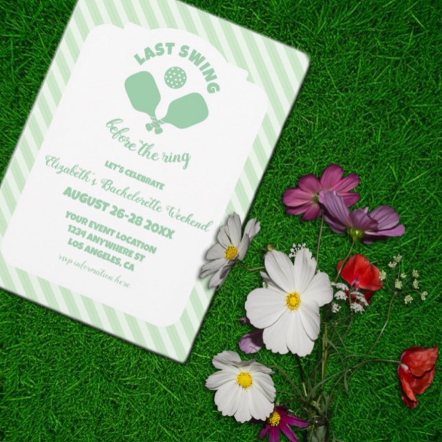 Invitation Pickleball Bachelorette Weekend (Créateur téléchargé)