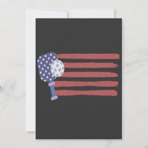 Invitation Pickleball Drapeau américain de pickleball patriot