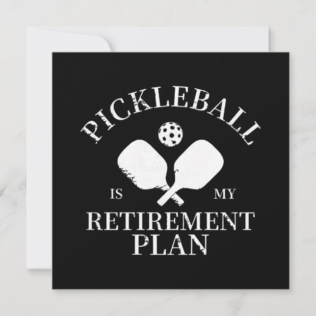 Invitation pickleball est mon plan de retraite (Devant)