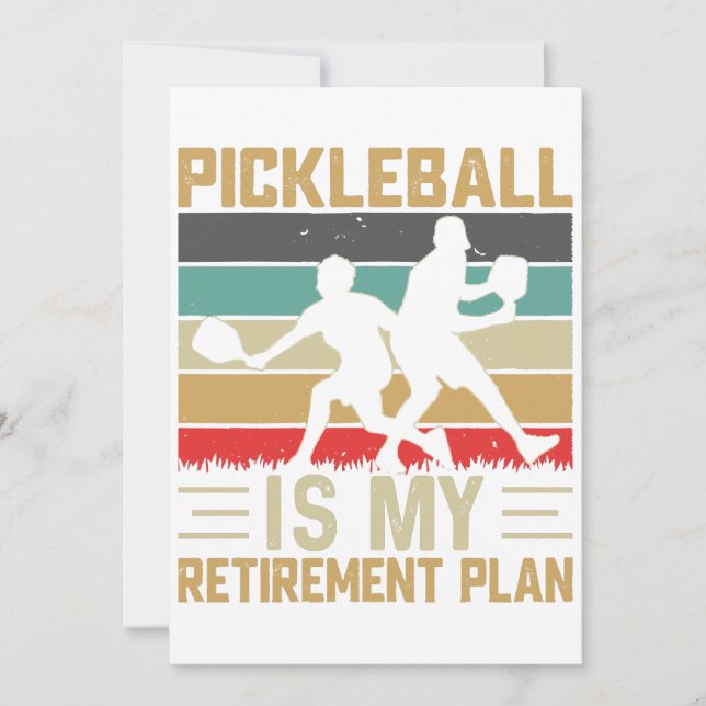 Invitation Pickleball Est Mon Plan De Retraite Drôle Pickleba (Devant)