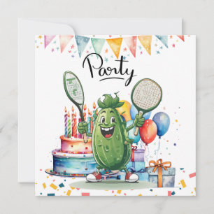 Invitation Pickleball fête anniversaire