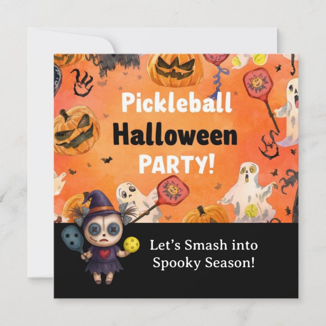 Invitation Pickleball Halloween (Devant)