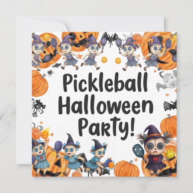 Invitation Pickleball Halloween (Devant)